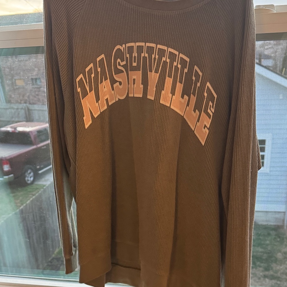 Brown Nashville Graphic Long Sleeve Shirt